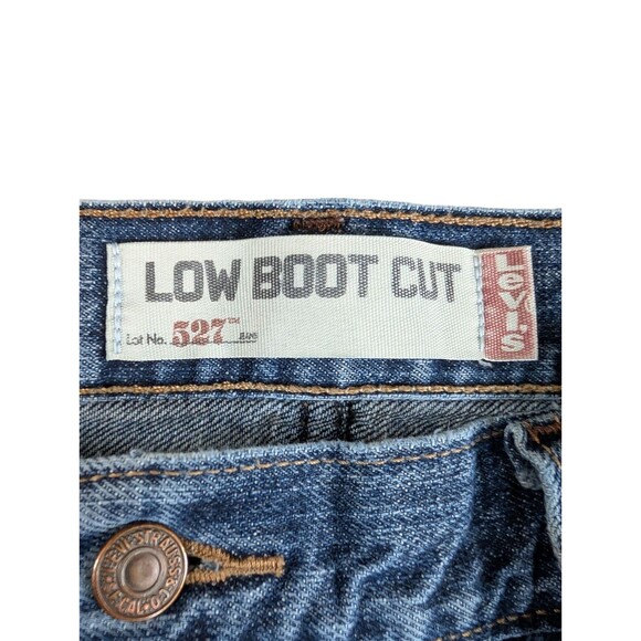 Levi's 527 Jeans Men's Blue Bootcut Denim Medium Wash Worn 38”x30” - Picture 9 of 10